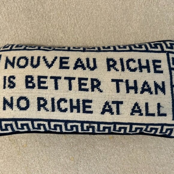 Furbish Studio Nouveau Riche Needlepoint Pillow - Picture 1 of 2